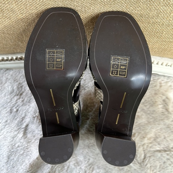 Dolce Vita | Noree Faux Snake Skin Caged Heel Peep Toe Sandals - Picture 7 of 16